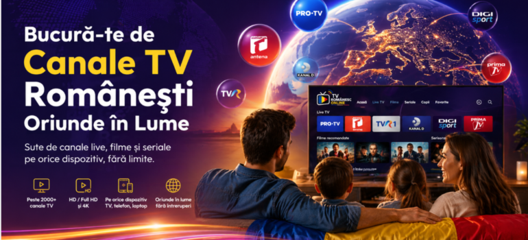 Canale TV românești live online prin IPTV pe Smart TV