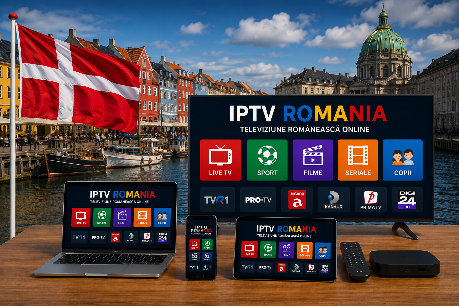 IPTV Romania in Danemarca cu televiziune românească online pe Smart TV
