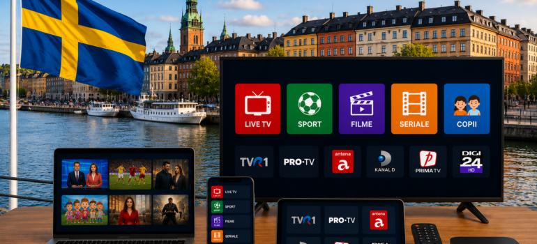 IPTV Romania in Suedia cu canale românești online pe Smart TV pentru românii din diaspora