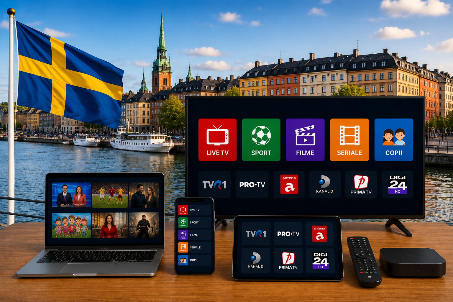 IPTV Romania in Suedia cu canale românești online pe Smart TV