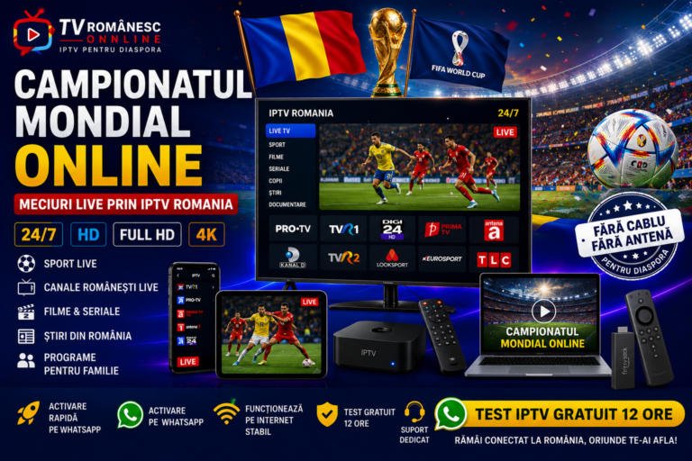 Campionatul mondial online prin IPTV Romania cu meciuri live pe Smart TV, telefon, tableta si laptop