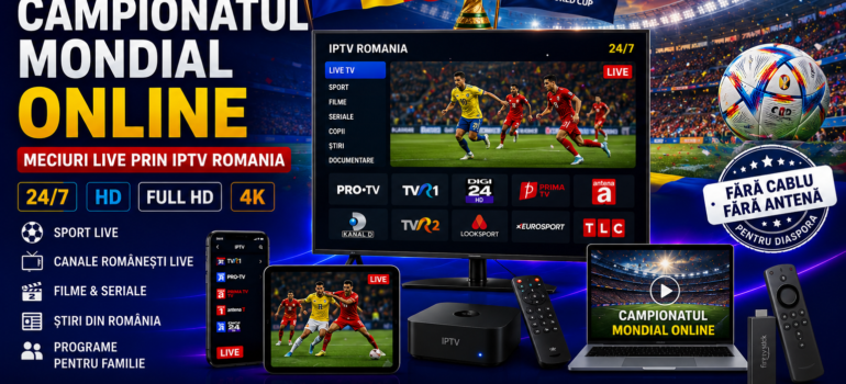 Campionatul mondial online prin IPTV Romania cu meciuri live pe Smart TV, telefon, tableta si laptop