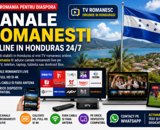 Canale romanesti online in Honduras prin IPTV Romania pe Smart TV, telefon, laptop, tableta si Android Box