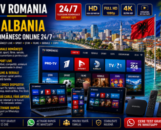 IPTV Romania in Albania cu TV romanesc online 24/7 pe Smart TV, telefon, tableta si laptop