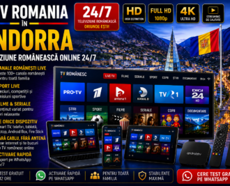IPTV Romania in Andorra cu televiziune romaneasca online 24/7 pe Smart TV, telefon, tableta si laptop