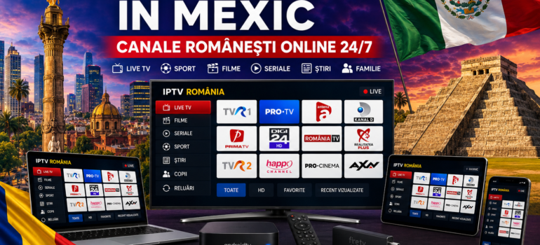 IPTV Romania in Mexic cu canale romanesti online 24/7 pe Smart TV, telefon, tableta si laptop