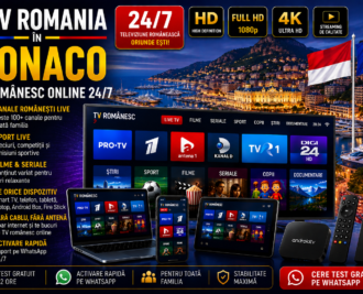 IPTV Romania in Monaco cu TV romanesc online 24/7 pe Smart TV, telefon, tableta si laptop