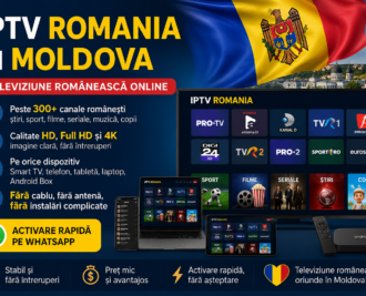 IPTV Romania in Moldova cu televiziune românească online pe Smart TV, telefon, tabletă și laptop