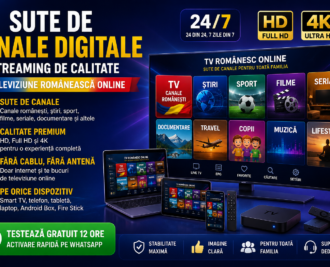 sute de canale digitale IPTV cu streaming de calitate pe Smart TV, telefon, tabletă și laptop
