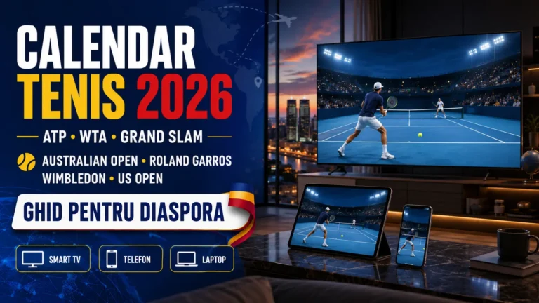Calendar turnee tenis 2026 ATP WTA și Grand Slam pentru diaspora