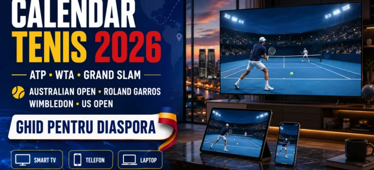 Calendar turnee tenis 2026 ATP WTA și Grand Slam pentru diaspora