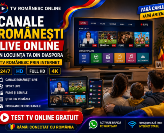 Televiziune românească prin internet, accesibilă acasă, pe Smart TV, tabletă și telefon.