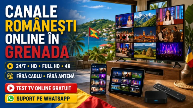 Canale romanesti online in Grenada pe Smart TV, telefon și tabletă, fără cablu și fără antenă