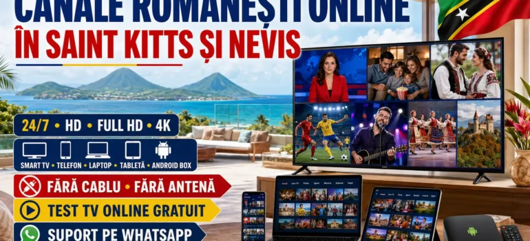 Canale romanesti online in Saint Kitts si Nevis pe Smart TV, telefon, laptop, tabletă și Android Box