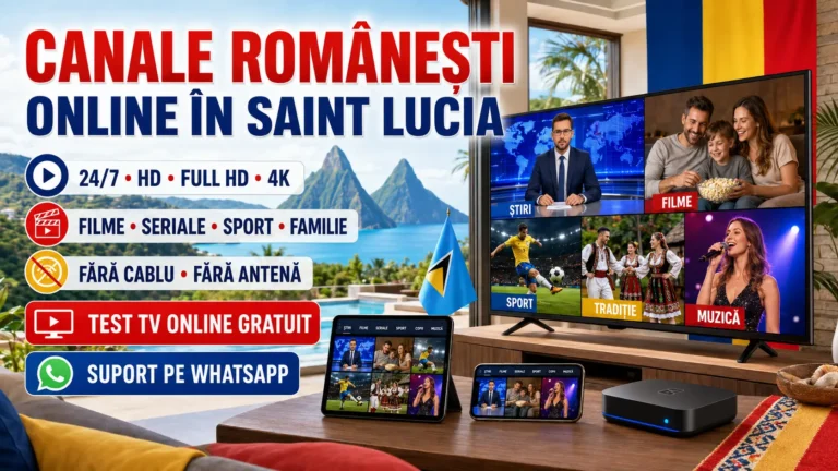 Canale romanesti online in Saint Lucia pe Smart TV, telefon și tabletă, fără cablu și fără antenă