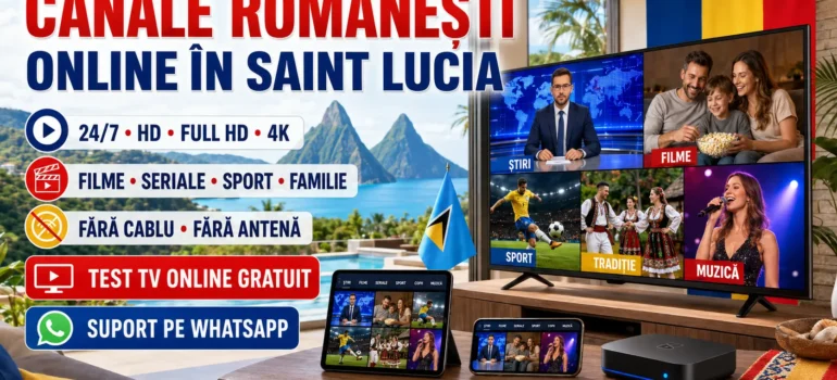 Canale romanesti online in Saint Lucia pe Smart TV, telefon și tabletă, fără cablu și fără antenă