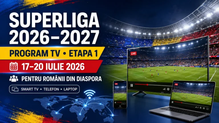 SuperLiga 2026-2027 program TV etapa 1 pentru românii din diaspora