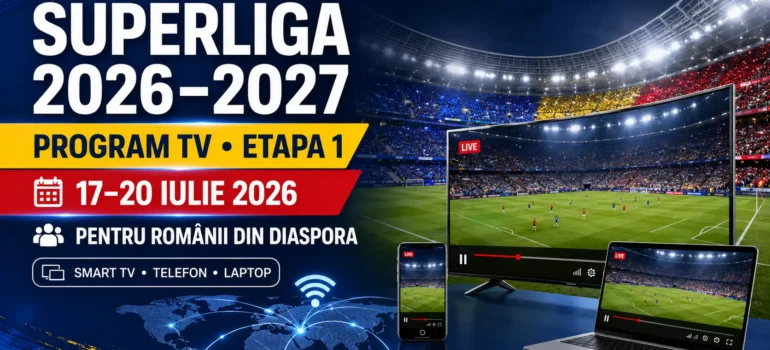 SuperLiga 2026-2027 program TV etapa 1 pentru românii din diaspora